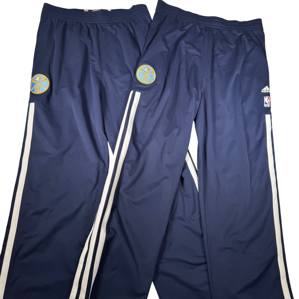 Adidas Denver Nuggets Snap Warmup Pants Navy 3XL‎ Tall +2 Flaw | Mens 3XLT Lot 2